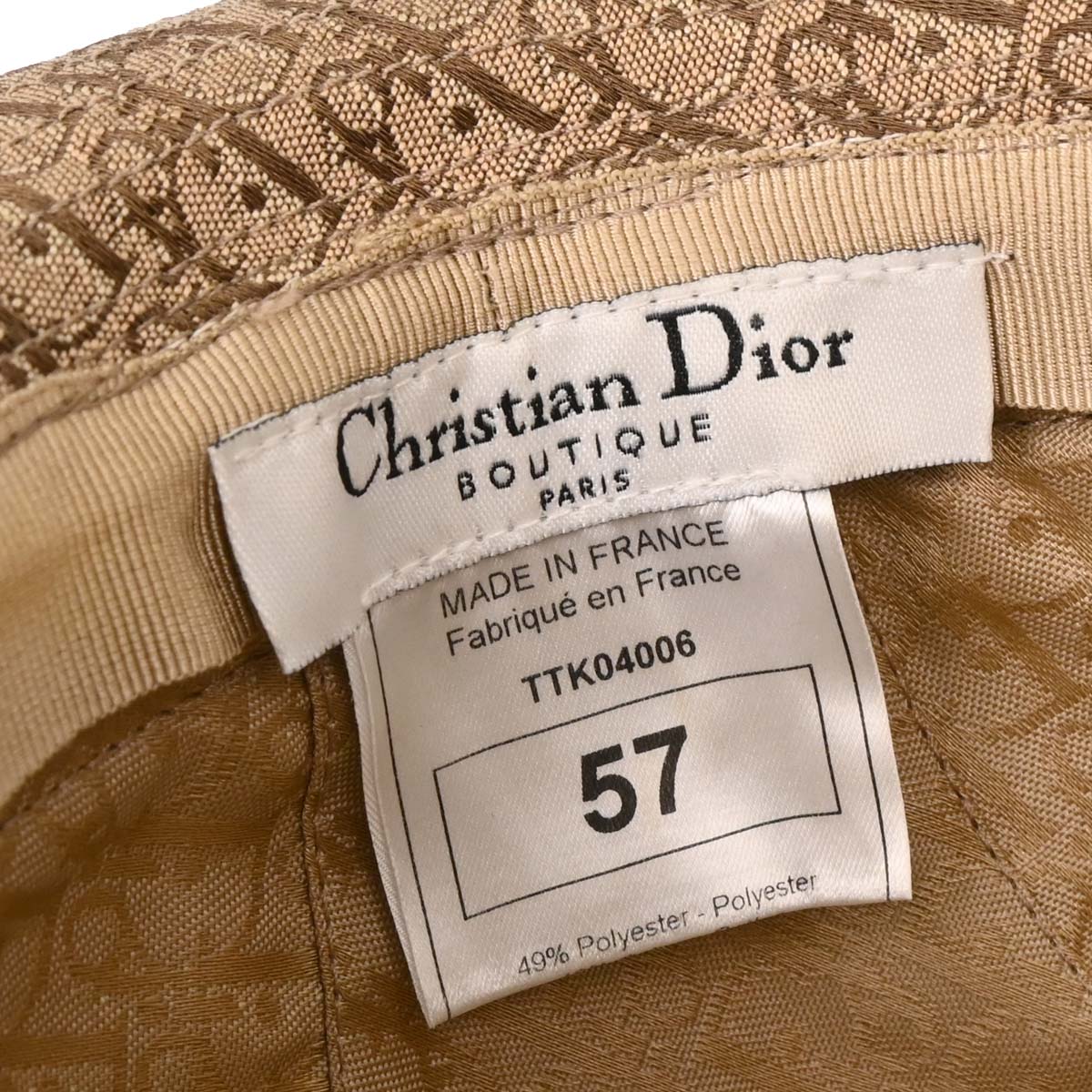 Christian Dior Trotter Hat Beige #57