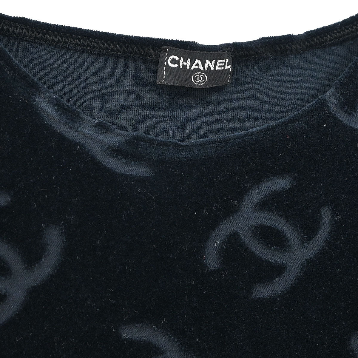 Chanel Short Sleeve Top Cropped Black #40