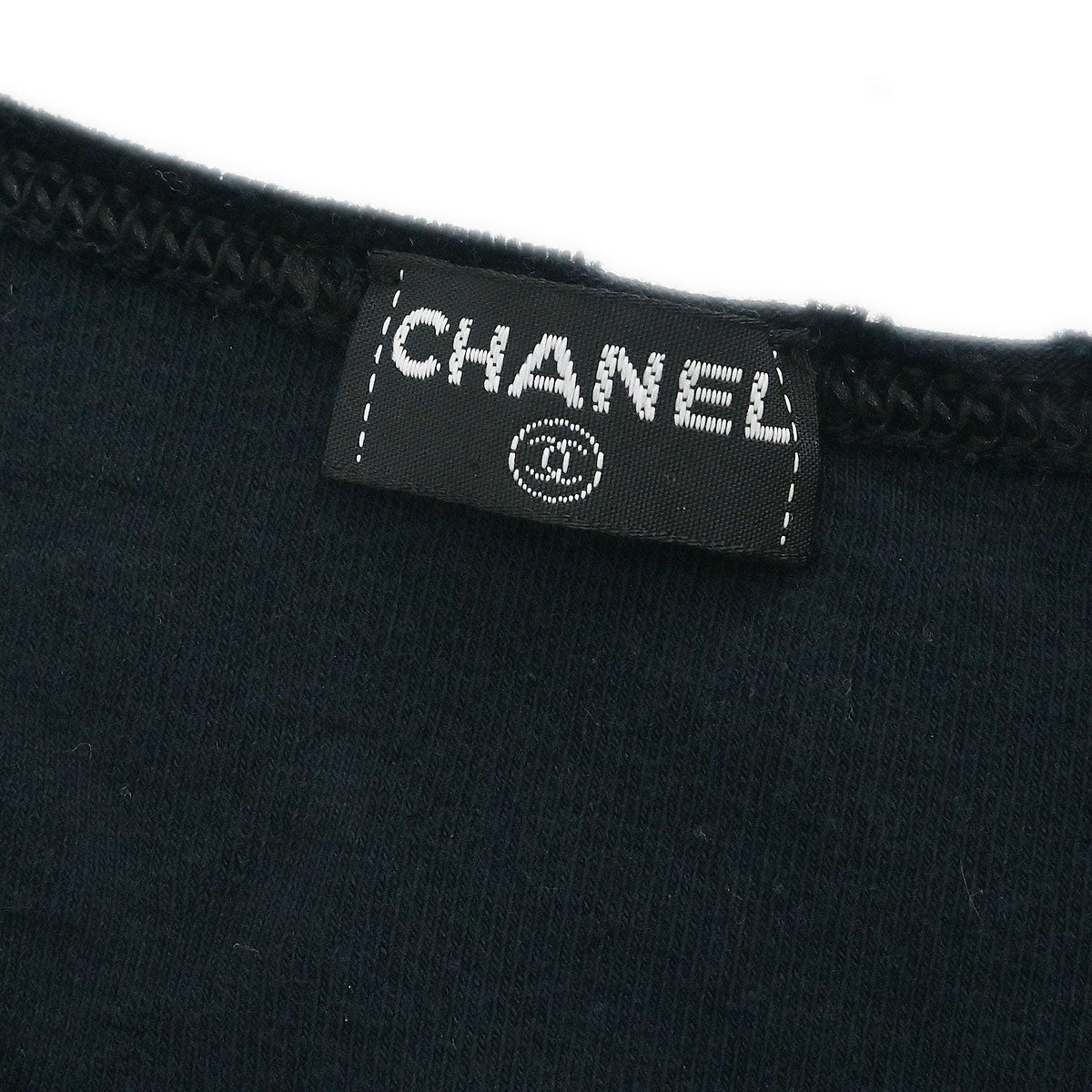 Chanel Short Sleeve Top Cropped Black #40