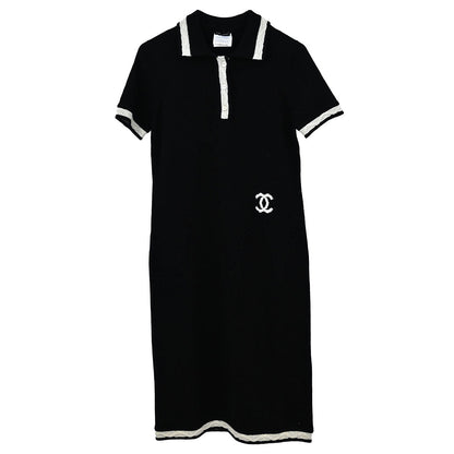 Chanel Short Sleeve Dress Black #38
