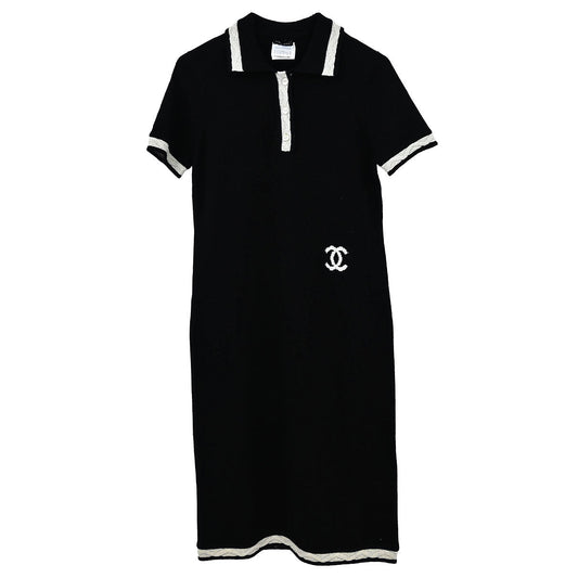 Chanel Short Sleeve Dress Black #38