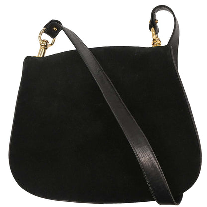 Gucci Black Suede Blondie Shoulder Bag