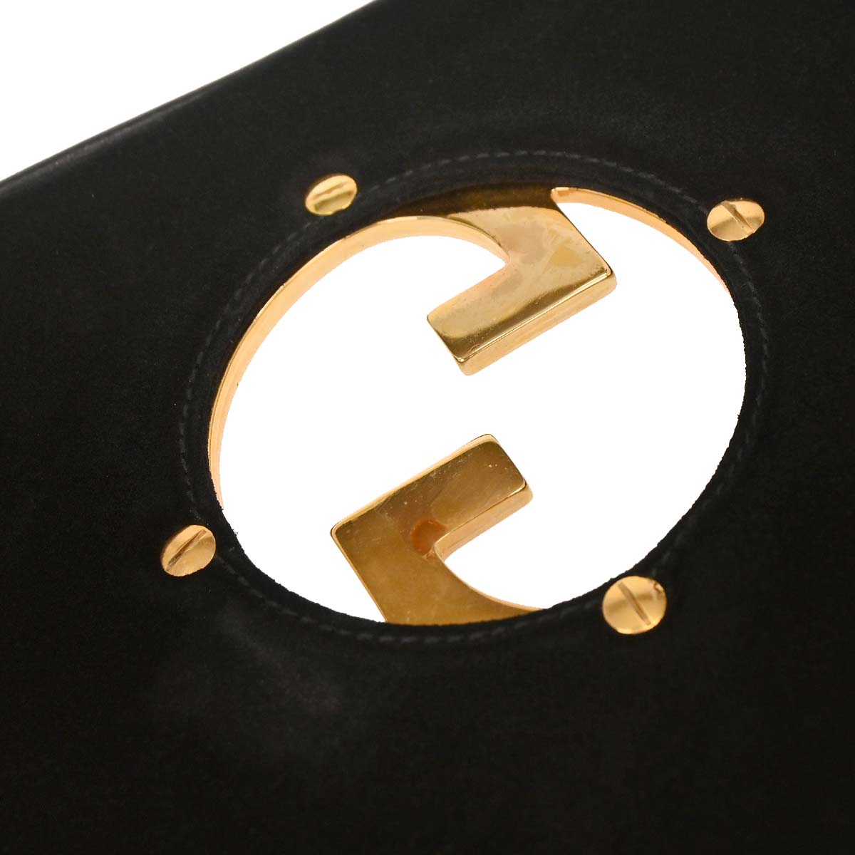 Gucci Black Suede Blondie Shoulder Bag