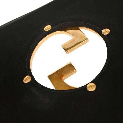 Gucci Black Suede Blondie Shoulder Bag