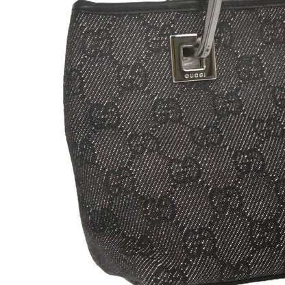 Gucci Black Canvas GG Tote Handbag