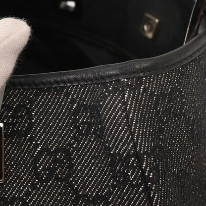 Gucci Black Canvas GG Tote Handbag