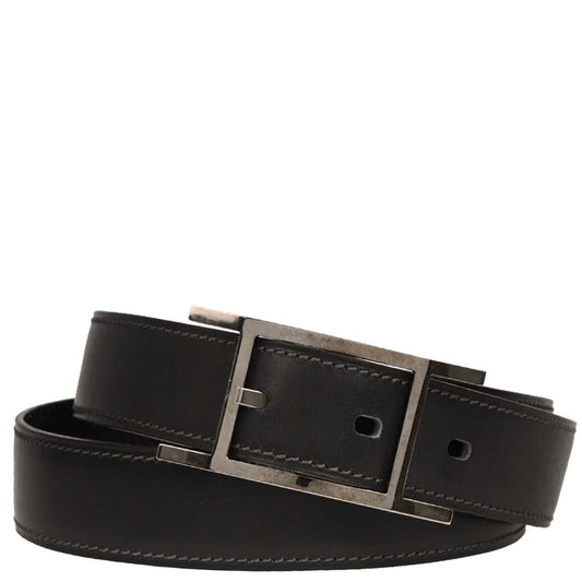 Hermes Black Ardoise Box Calf Togo Belt #80 Small Good