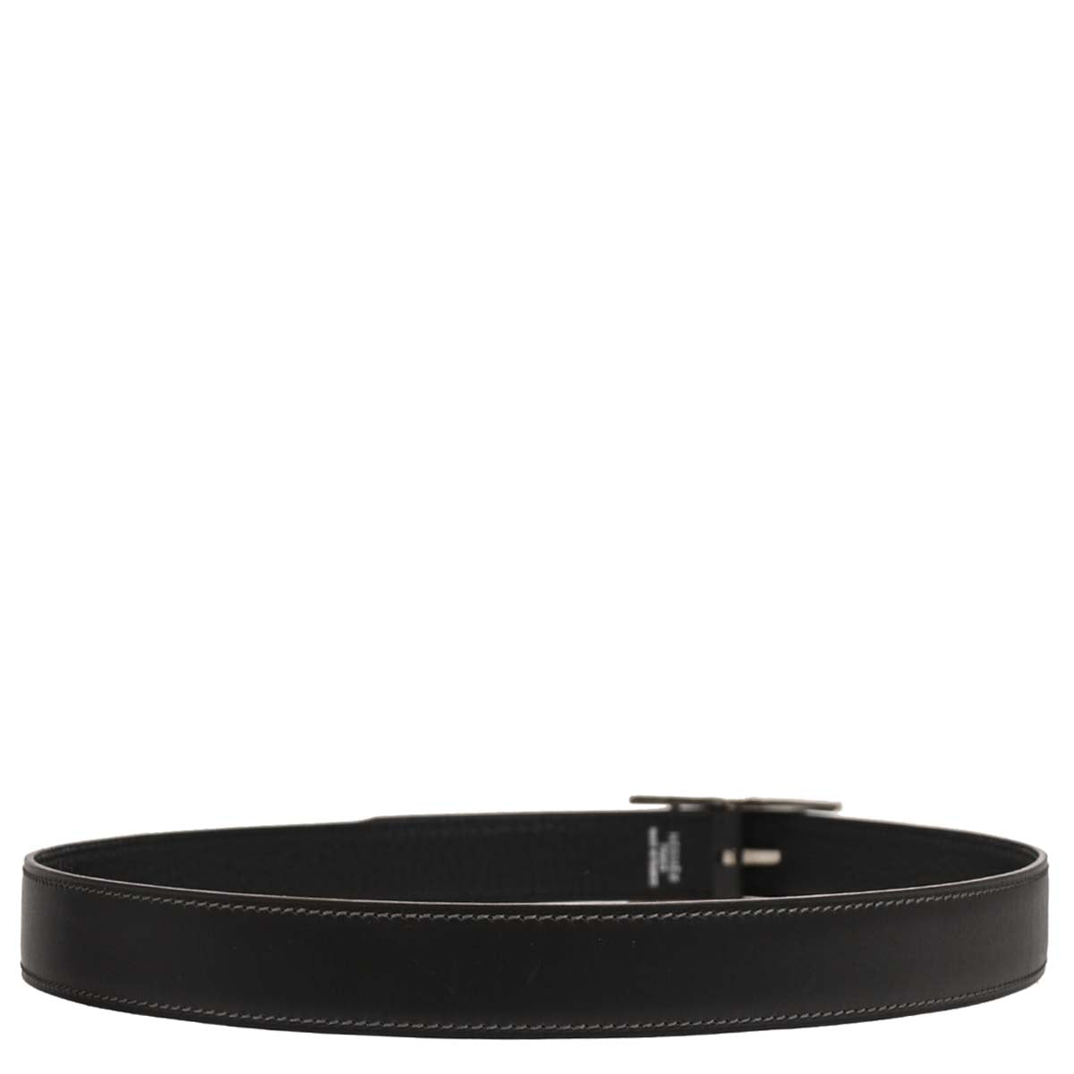Hermes Black Ardoise Box Calf Togo Belt #80 Small Good