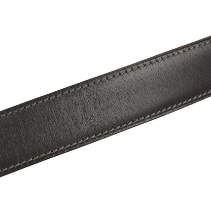 Hermes Black Ardoise Box Calf Togo Belt #80 Small Good