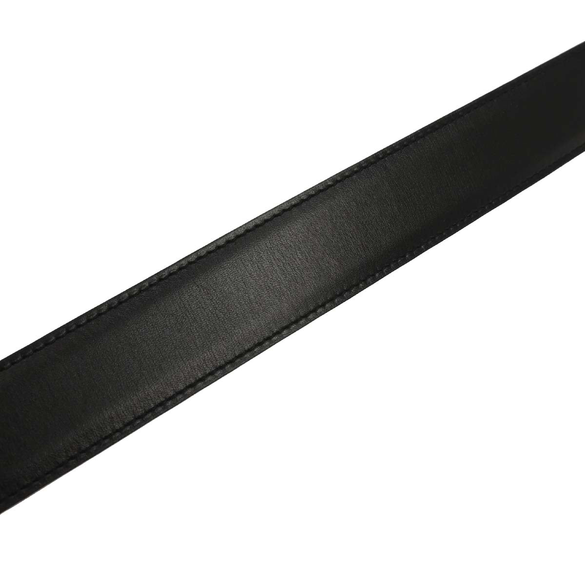 Hermes Black Gold Box Calf Constance Reversible Belt #65 Small Good