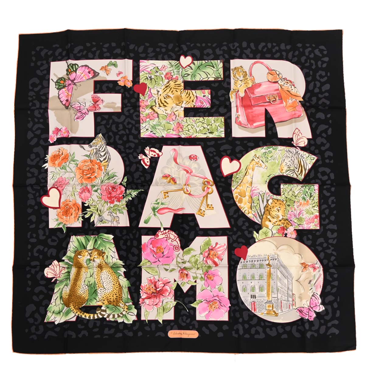 Salvatore Ferragamo Black Scarf Small Good
