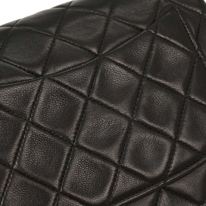 Chanel Black Lambskin Mini Classic Square Flap Shoulder Bag