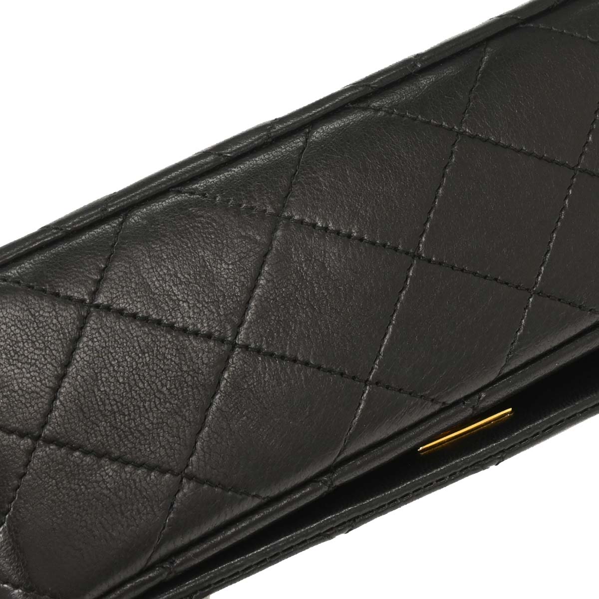 Chanel Black Lambskin Turnlock Mini Full Flap Shoulder Bag