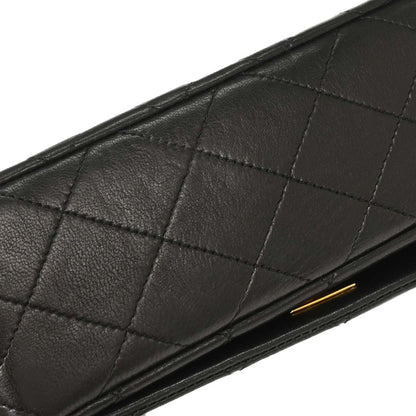 Chanel Black Lambskin Turnlock Mini Full Flap Shoulder Bag