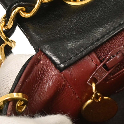 Chanel Black Lambskin Classic Square Flap Shoulder Bag