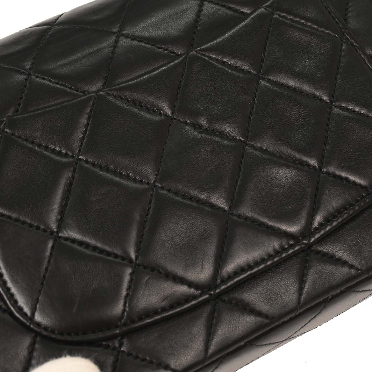 Chanel Black Lambskin Mini Classic Square Flap Shoulder Bag