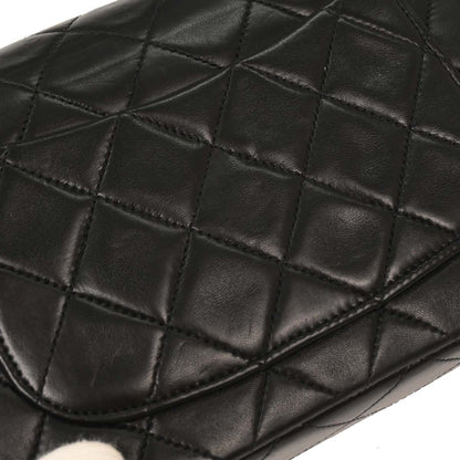 Chanel Black Lambskin Mini Classic Square Flap Shoulder Bag