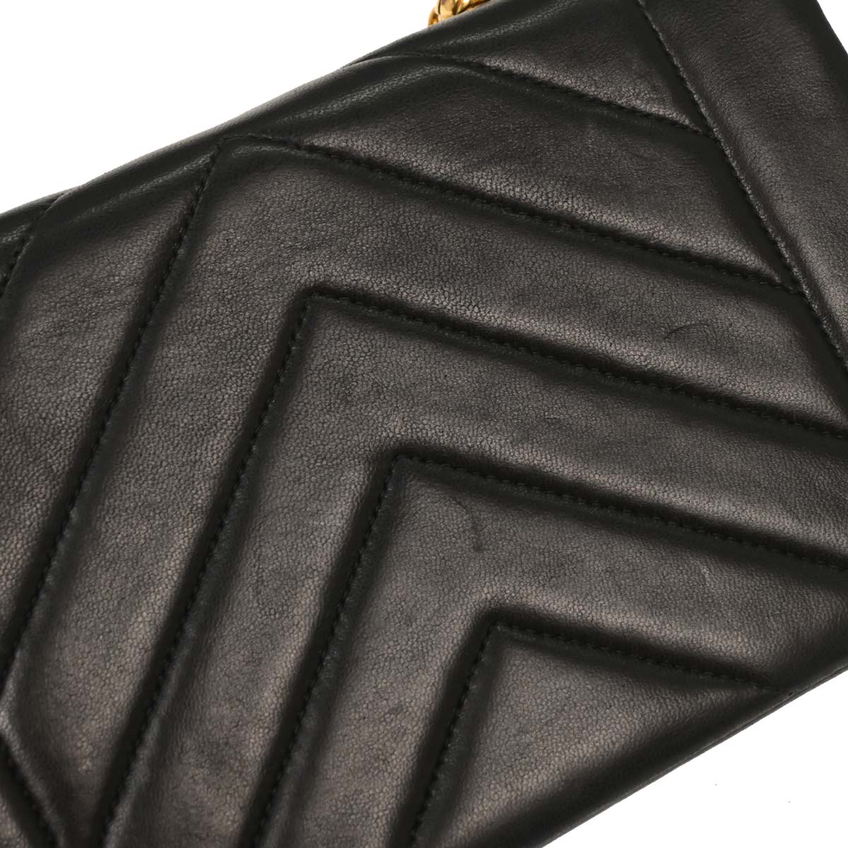 Chanel Black Lambskin Chevron Shoulder Bag