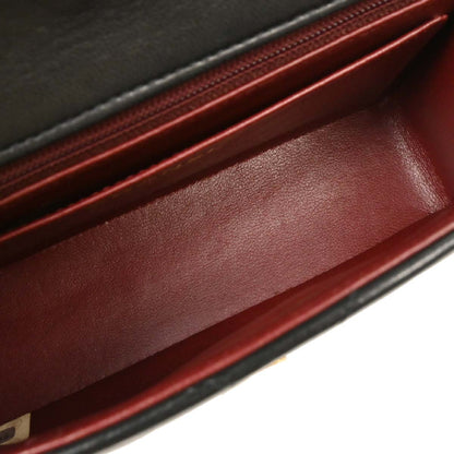 Chanel Black Lambskin Chevron Shoulder Bag