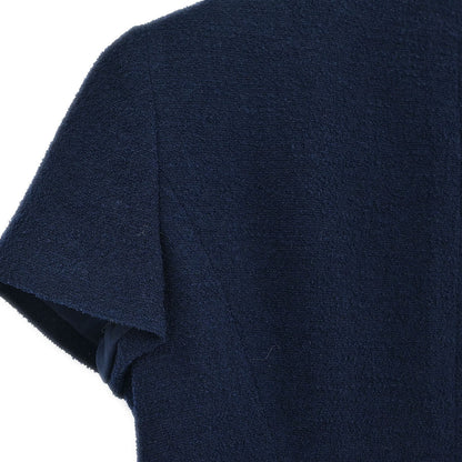 Chanel Single Breasted Jacket Navy #38
