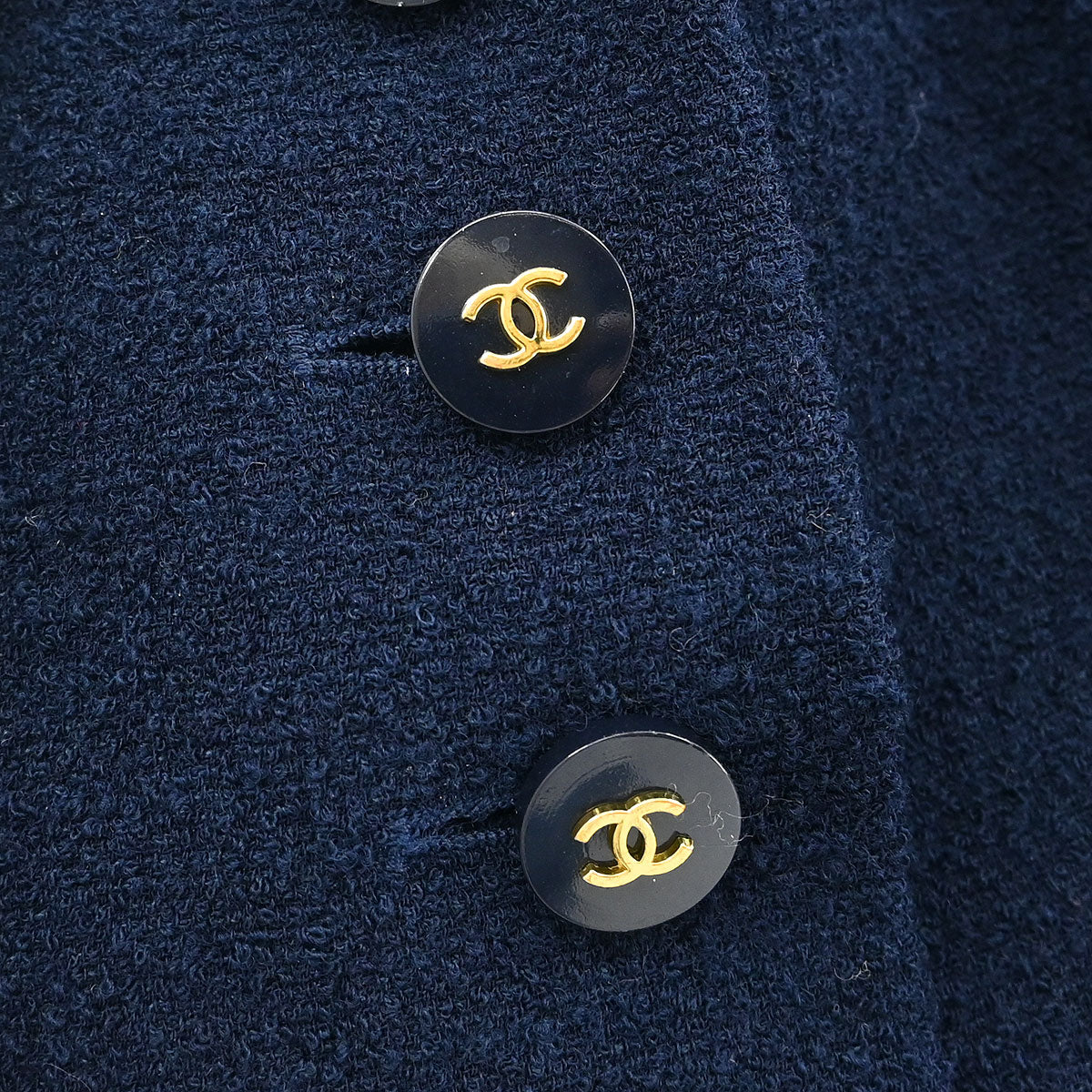 Chanel Single Breasted Jacket Navy #38