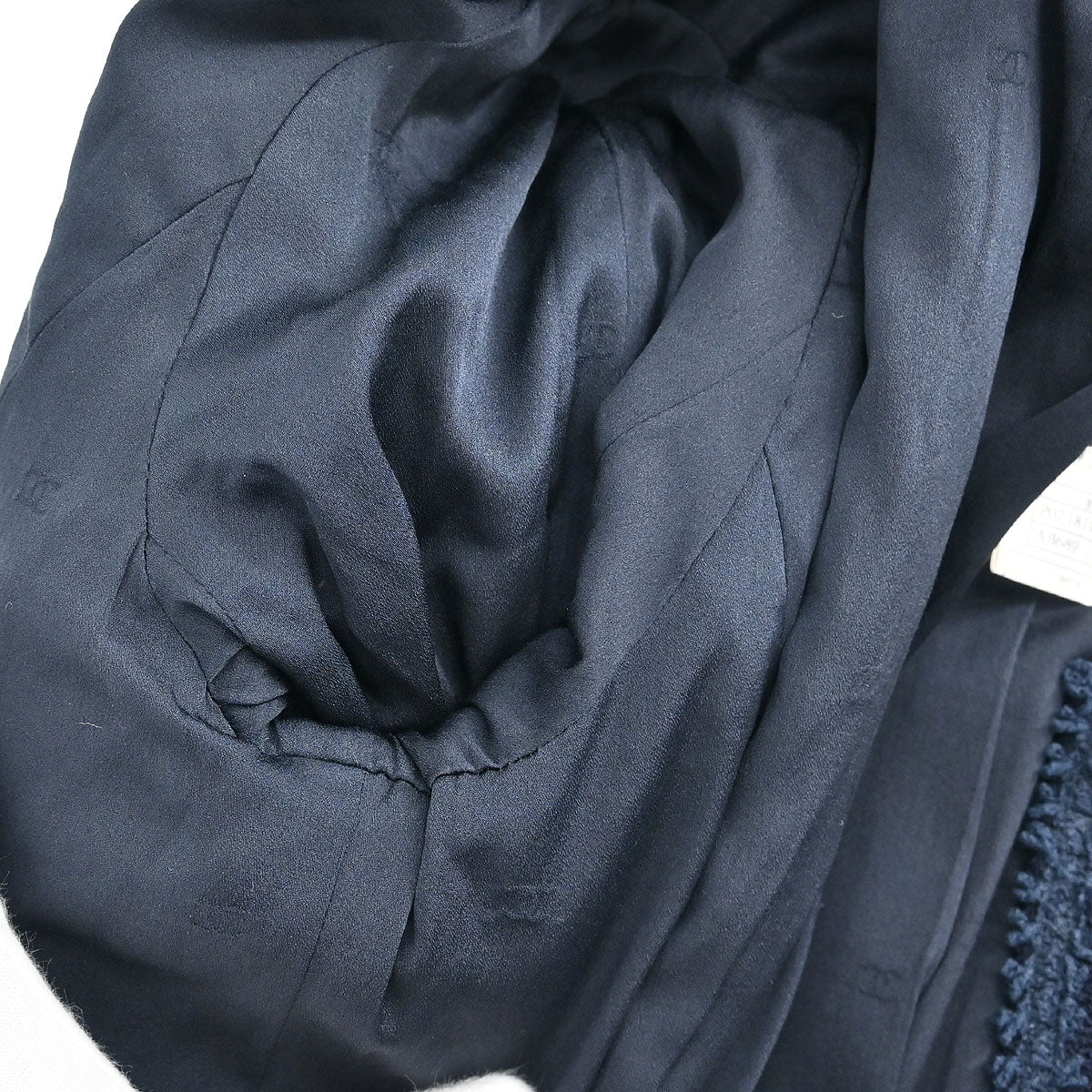 Chanel Setup Suit Jacket Skirt Navy #42