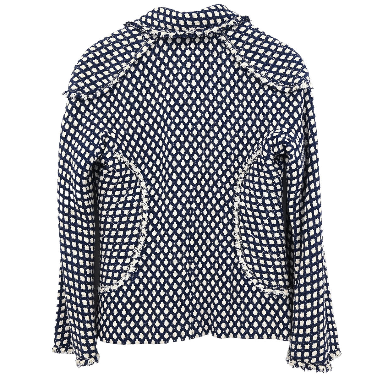 Chanel Single Breasted Jacket Navy #38