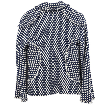 Chanel Single Breasted Jacket Navy #38