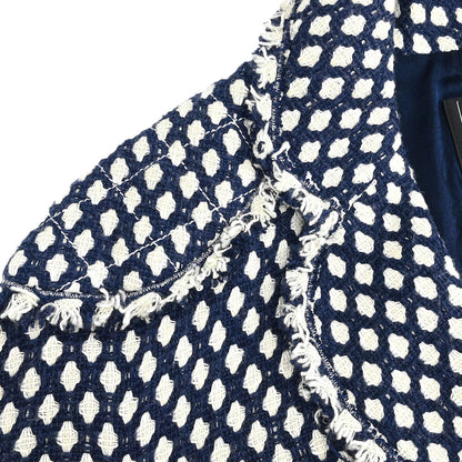 Chanel Single Breasted Jacket Navy #38