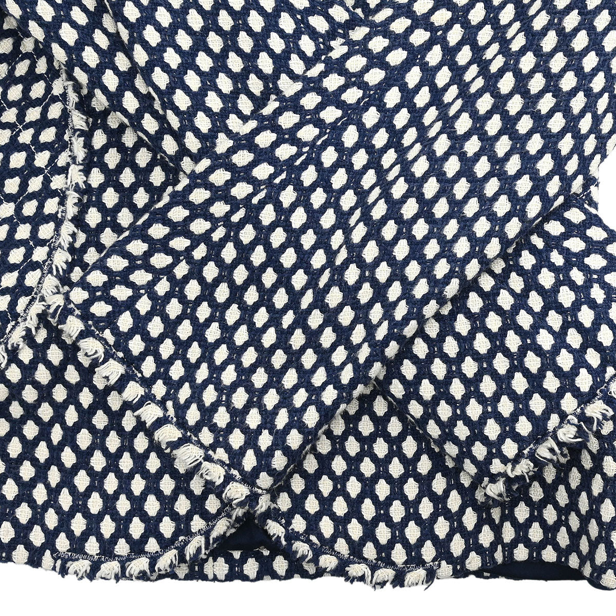 Chanel Single Breasted Jacket Navy #38