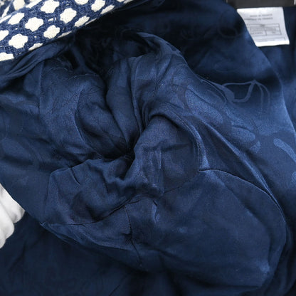 Chanel Single Breasted Jacket Navy #38