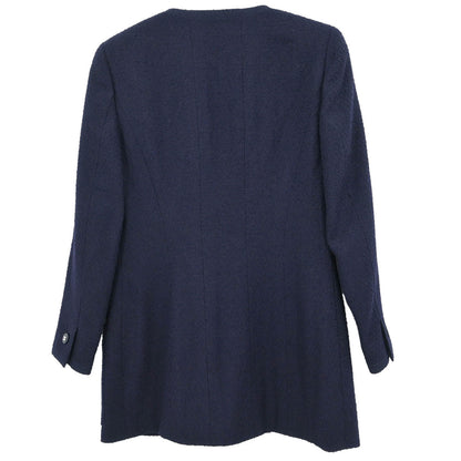 Chanel Collarless Jacket Navy #38