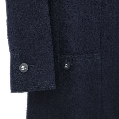 Chanel Collarless Jacket Navy #38