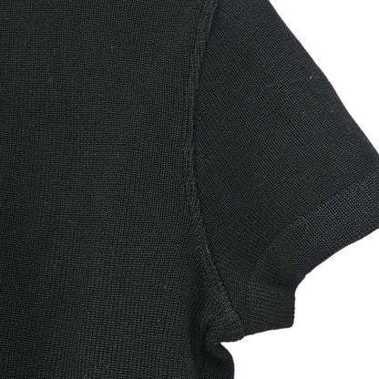 Chanel Short Sleeve Wrap Top Black #38