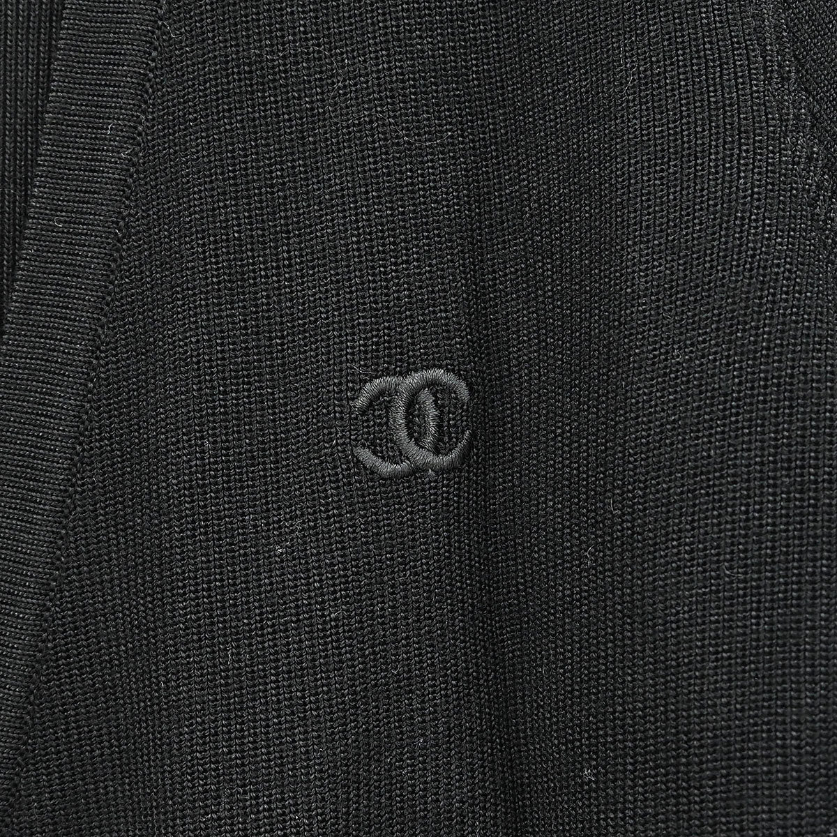 Chanel Short Sleeve Wrap Top Black #38
