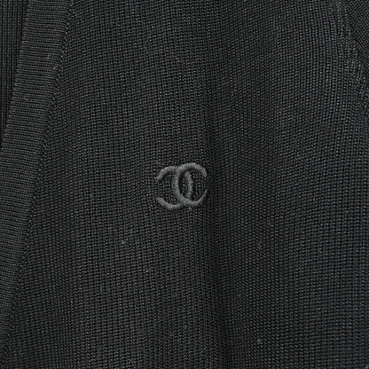 Chanel Short Sleeve Wrap Top Black #38