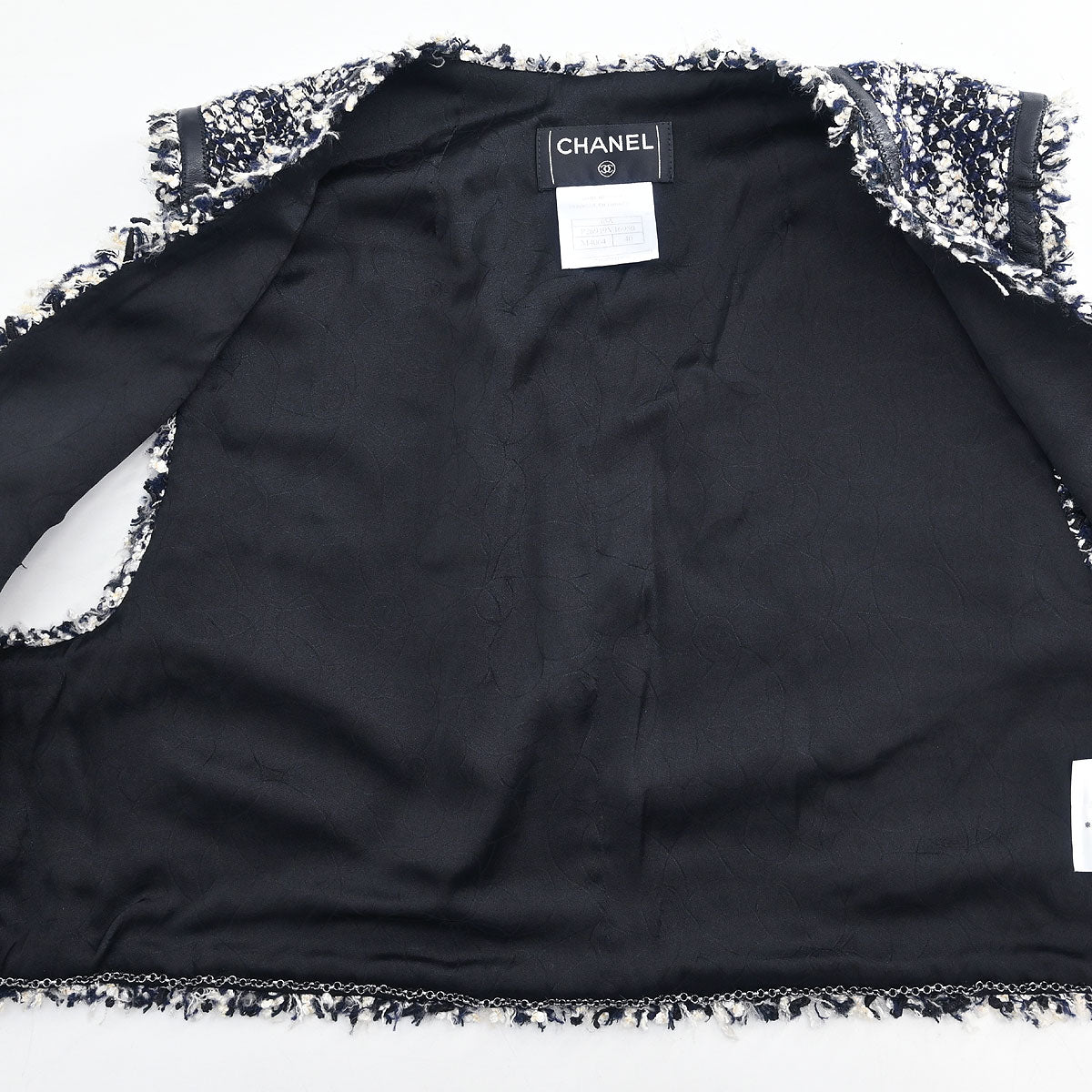 Chanel Set Jacket Vest Black #40