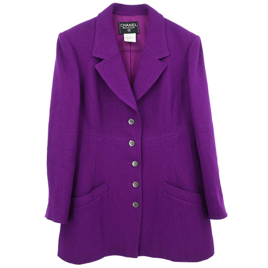 Chanel Single Breasted Jacket Purple #48
