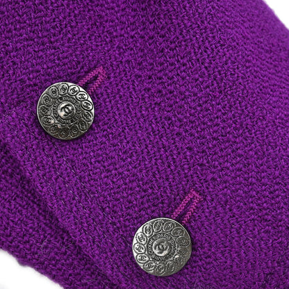 Chanel Single Breasted Jacket Purple #48