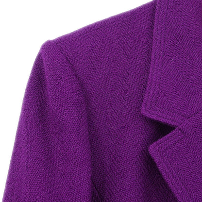 Chanel Single Breasted Jacket Purple #48