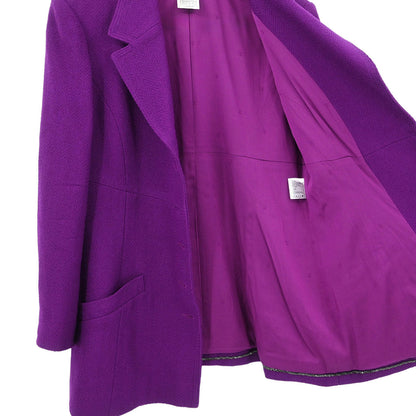 Chanel Single Breasted Jacket Purple #48