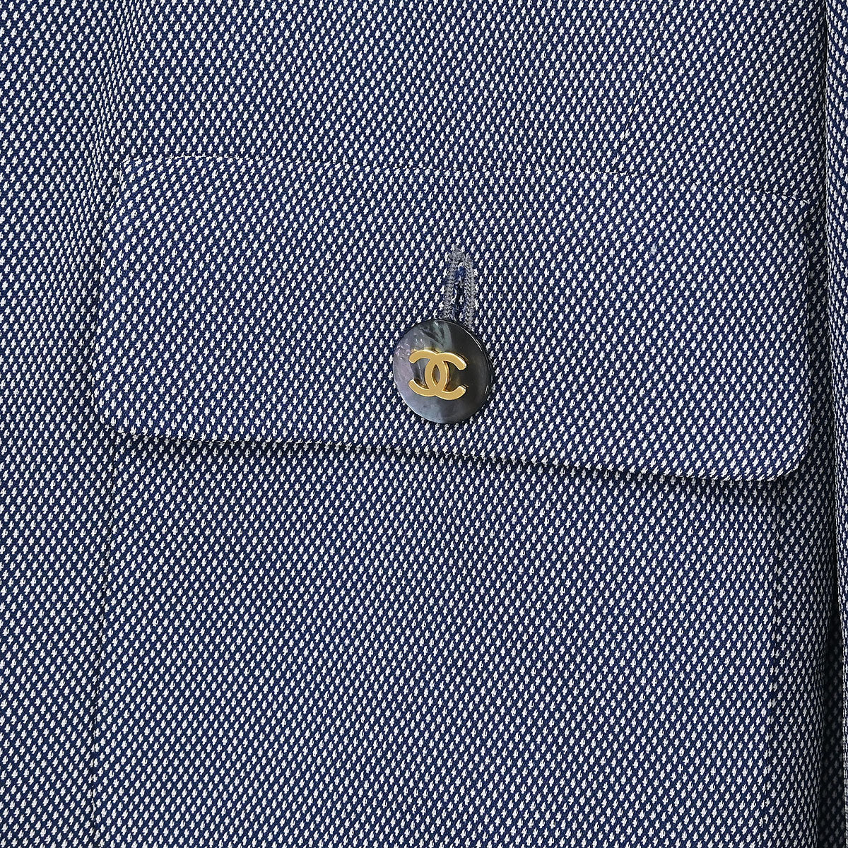 Chanel Single Breasted Jacket Navy #38