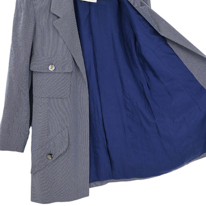 Chanel Single Breasted Jacket Navy #38