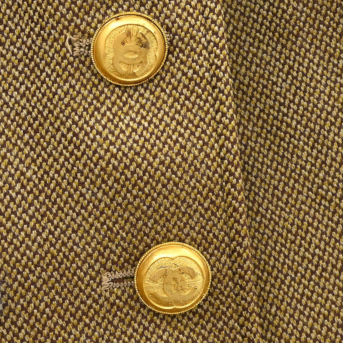 Chanel Single Breasted Jacket Brown #40