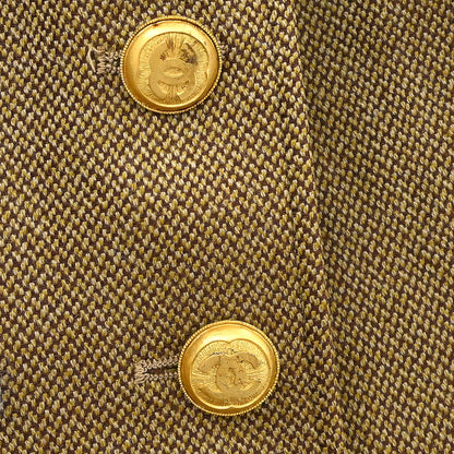 Chanel Single Breasted Jacket Brown #40