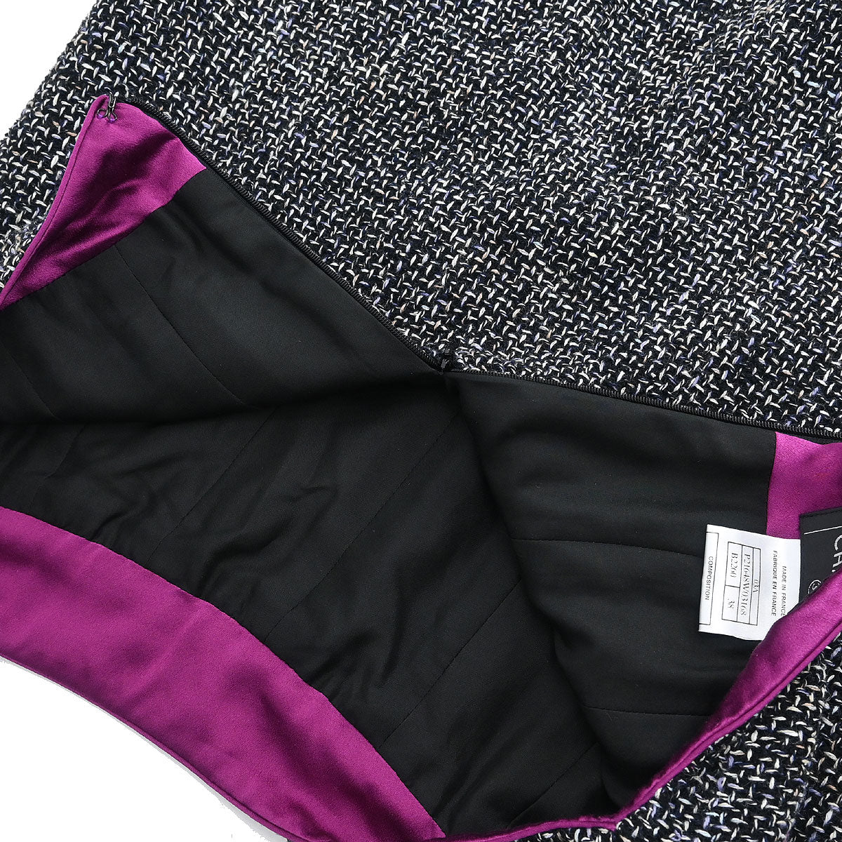 Chanel Setup Suit Jacket Skirt Black #38