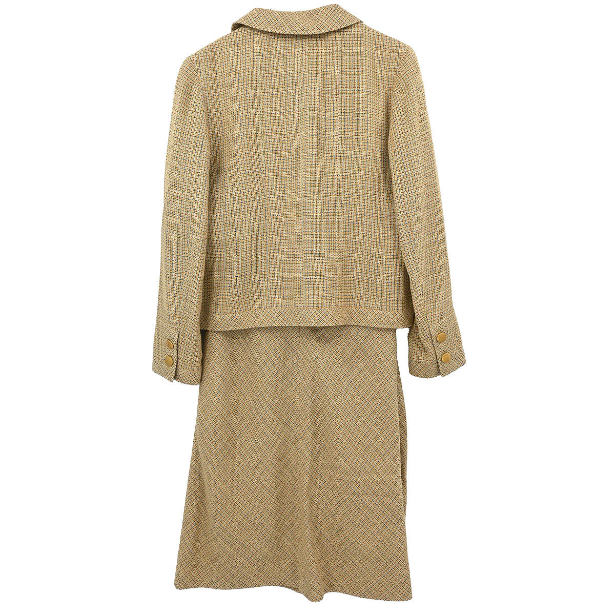 Chanel Setup Suit Jacket Sleeveless Dress Beige #38