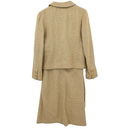Chanel Setup Suit Jacket Sleeveless Dress Beige #38