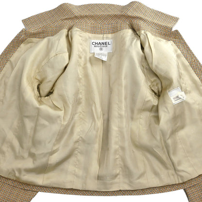 Chanel Setup Suit Jacket Sleeveless Dress Beige #38