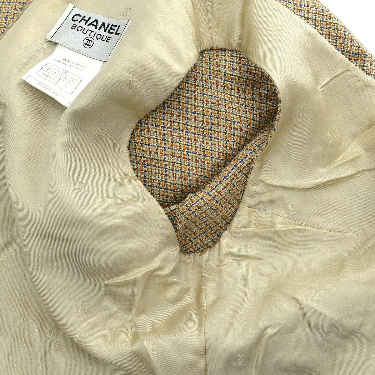 Chanel Setup Suit Jacket Sleeveless Dress Beige #38